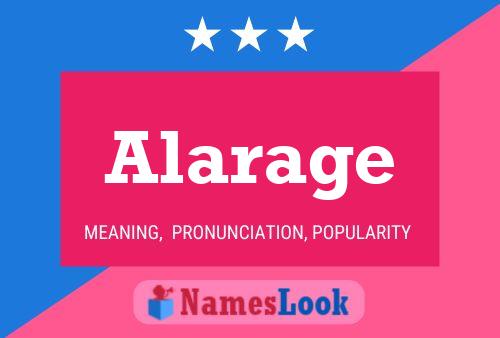 Alarage Namensposter