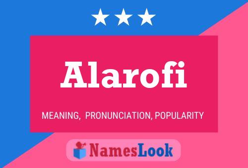 Alarofi Namensposter