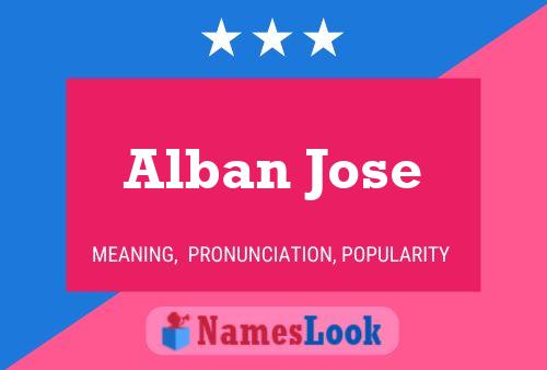 Alban Jose Namensposter