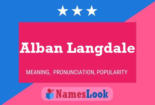 Alban Langdale Namensposter