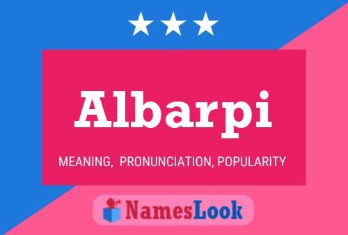 Albarpi Namensposter