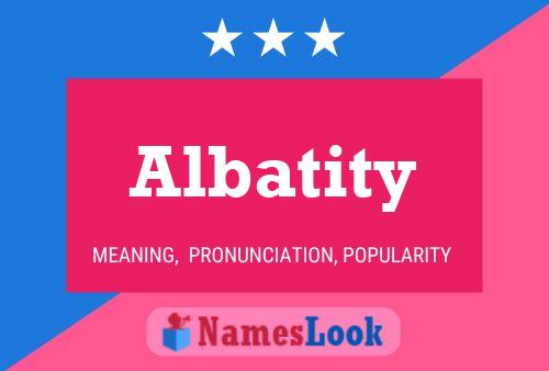 Albatity Namensposter