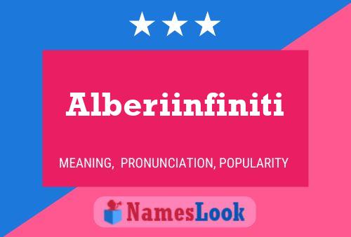 Alberiinfiniti Namensposter