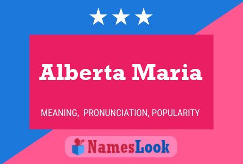 Alberta Maria Namensposter