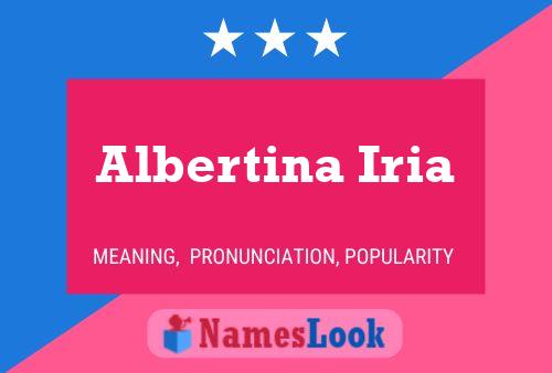 Albertina Iria Namensposter