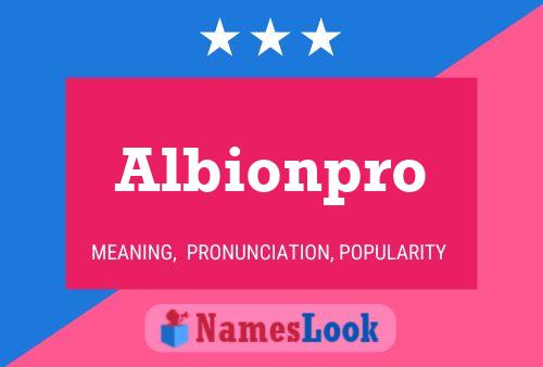 Albionpro Namensposter