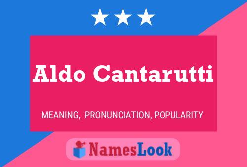 Aldo Cantarutti Namensposter