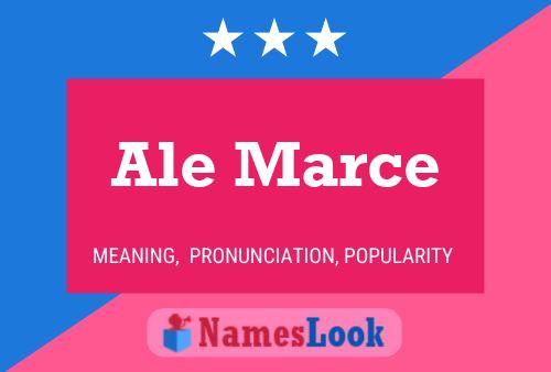 Ale Marce Namensposter