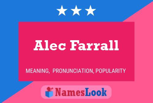 Alec Farrall Namensposter