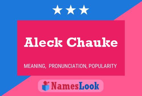 Aleck Chauke Namensposter