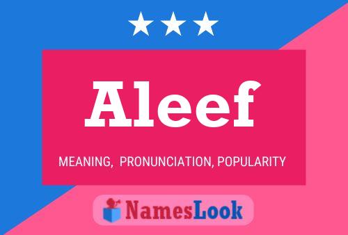 Aleef Namensposter