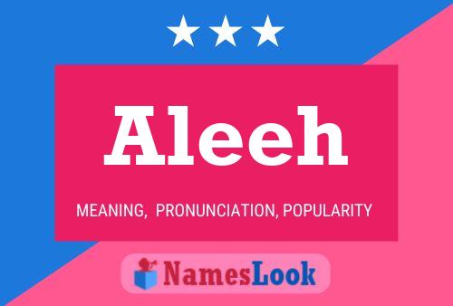 Aleeh Namensposter