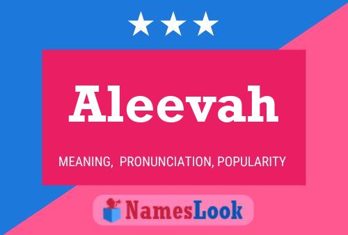 Aleevah Namensposter