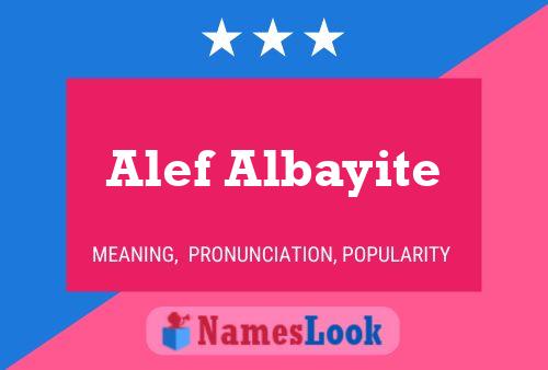 Alef Albayite Namensposter