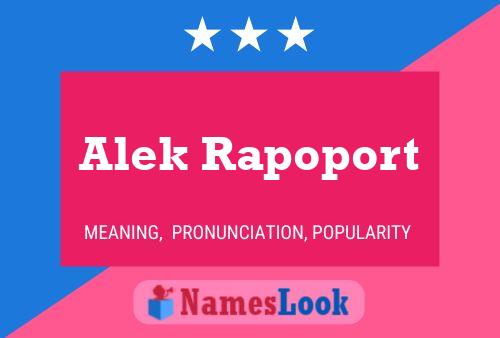 Alek Rapoport Namensposter