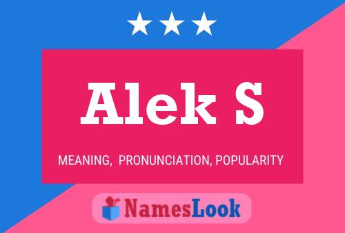 Alek S Namensposter