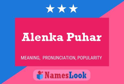 Alenka Puhar Namensposter