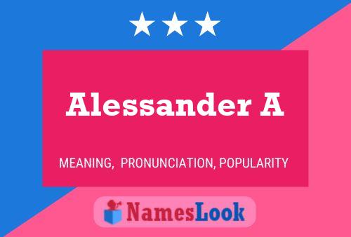 Alessander A Namensposter