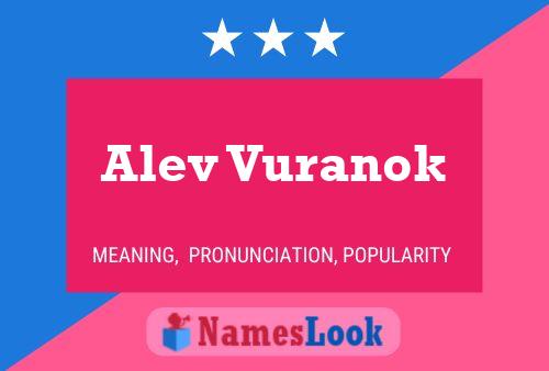 Alev Vuranok Namensposter