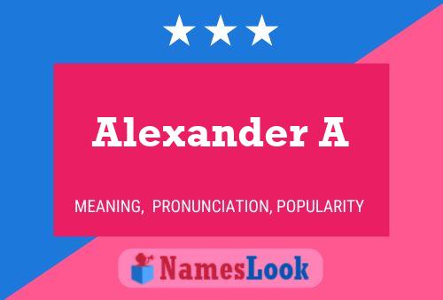 Alexander A Namensposter