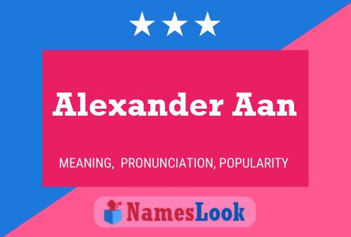 Alexander Aan Namensposter