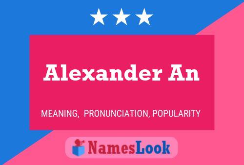 Alexander An Namensposter