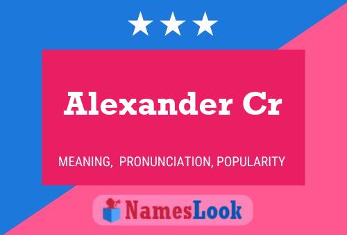 Alexander Cr Namensposter