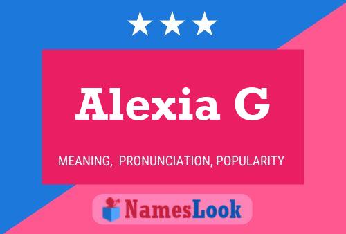 Alexia G Namensposter