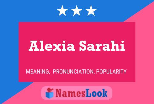 Alexia Sarahi Namensposter