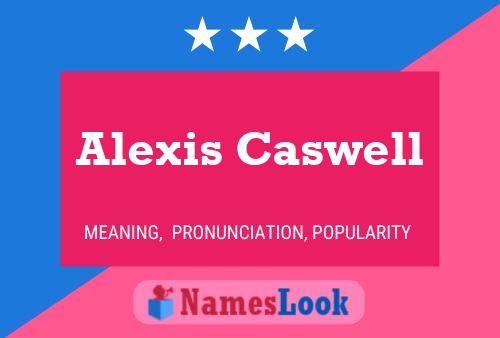 Alexis Caswell Namensposter