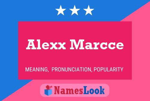 Alexx Marcce Namensposter