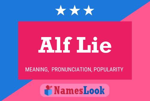 Alf Lie Namensposter