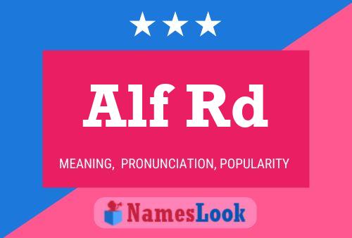 Alf Rd Namensposter