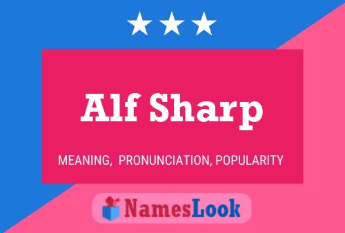 Alf Sharp Namensposter