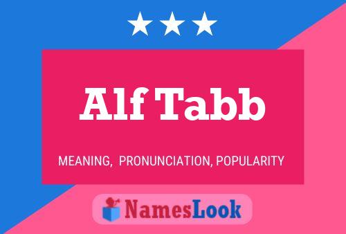 Alf Tabb Namensposter