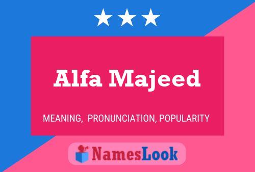 Alfa Majeed Namensposter