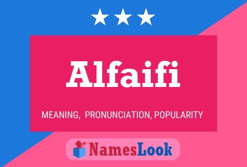 Alfaifi Namensposter