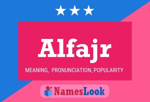 Alfajr Namensposter