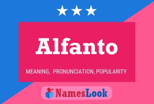 Alfanto Namensposter