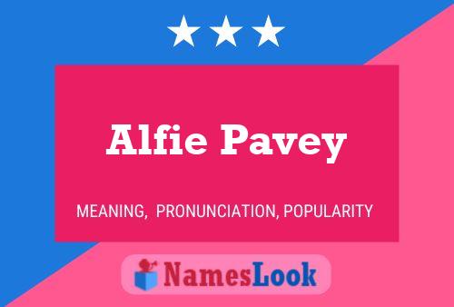 Alfie Pavey Namensposter