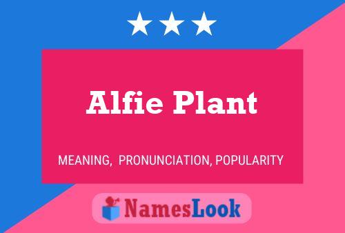 Alfie Plant Namensposter