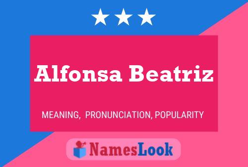 Alfonsa Beatriz Namensposter