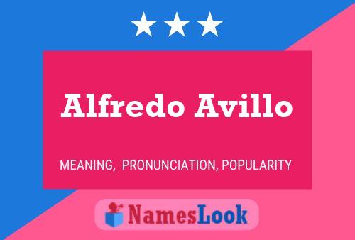 Alfredo Avillo Namensposter