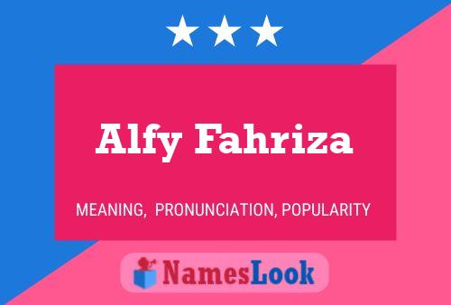 Alfy Fahriza Namensposter