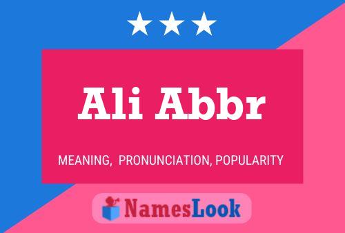 Ali Abbr Namensposter