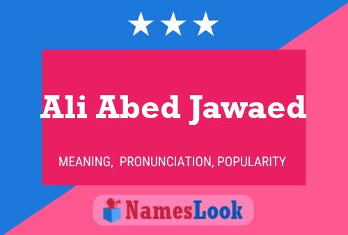 Ali Abed Jawaed Namensposter