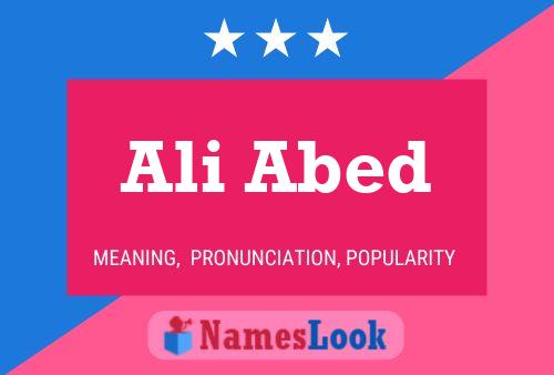 Ali Abed Namensposter