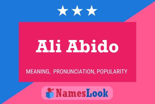 Ali Abido Namensposter