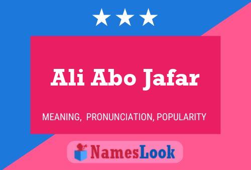 Ali Abo Jafar Namensposter