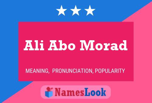 Ali Abo Morad Namensposter